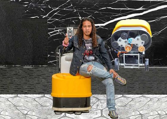 220V単一フェーズのTerrazzoの真空の港が付いている具体的な床の粉砕機